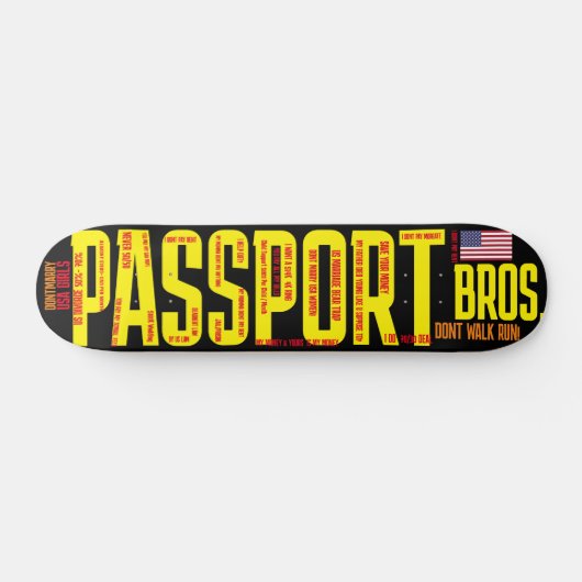 PASPOORT BROSZ. 7 3/4-inch skateboard deck (Horizontaal)