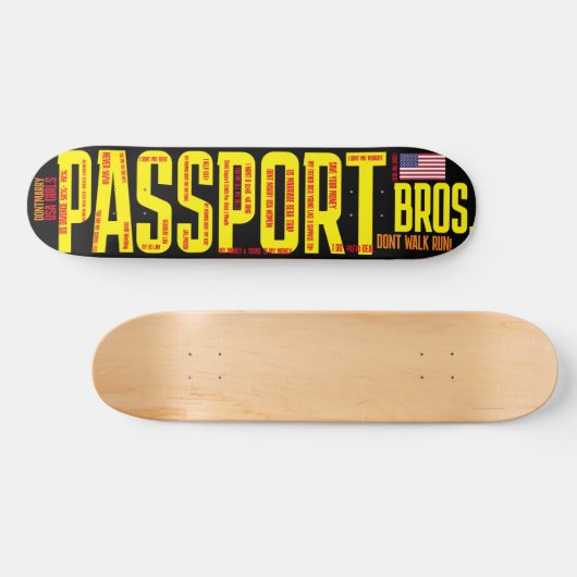 PASPOORT BROSZ. 7 3/4-inch skateboard deck (Horizontaal)