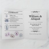 Paspoort bruiloft uitnodiging  (Binnen)