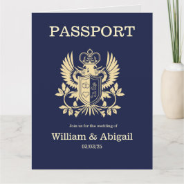 Paspoort bruiloft uitnodiging