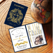 Paspoort Bruiloft Uitnodiging Reizen Geïnspireerd 