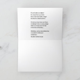 Paspoort en gedicht feestdagen kaart