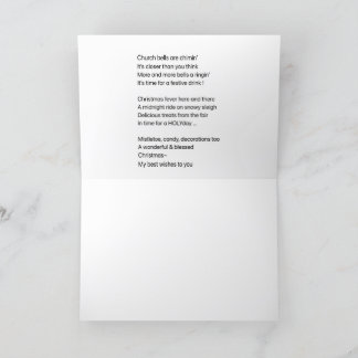 Paspoort en gedicht feestdagen kaart