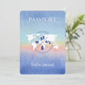 Paspoort Genderneutraal Baby shower regenboog Kaart (Staand voorkant)