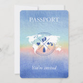 Paspoort Genderneutraal Baby shower regenboog Kaart (Voorkant)