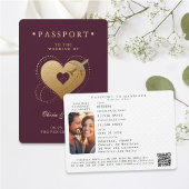 Paspoort Gold Hearts vliegtuig rode bestemming bru Kaart