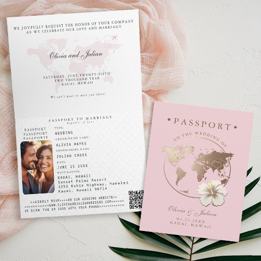 Paspoort Hibiscus Tropical Destination Wedding