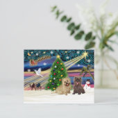 Paspoort met magie-Caïro-vliegende bril+brindle Feestdagenkaart (Staand voorkant)