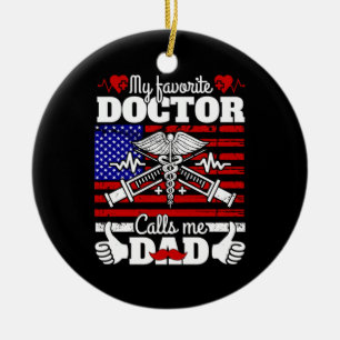 Paspoort   Mijn favoriete dokter noemt me papa Keramisch Ornament