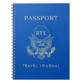 Paspoort Monogram aangepaste tekst en kleuren Notitieboek (Voorkant)