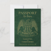 Paspoort naar Liefde Leuke Bestemming Bruiloft Gro Save The Date (Voorkant)