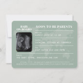 Paspoort naar ouderschap Reizen Thema Baby shower Kaart (Achterkant)