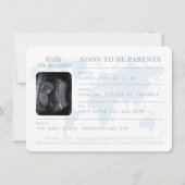 Paspoort naar ouderschap Reizen Thema Baby shower Kaart (Achterkant)