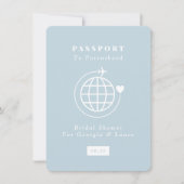 Paspoort naar ouderschap Reizen Thema Baby shower Kaart (Voorkant)