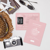 Paspoort naar ouderschap Reizen Thema Baby shower Kaart