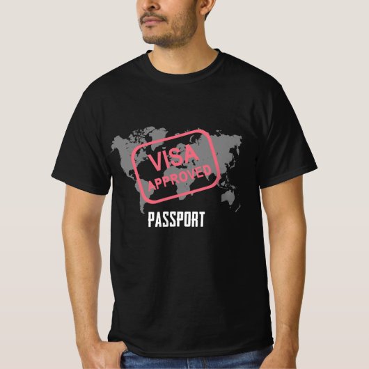 Paspoort reeds goedgekeurd voor reisavontuur t-shirt (Voorkant)