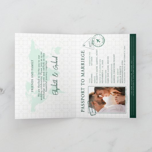 Paspoort Reisbestemming Emelard Groene Bruiloft (Binnen)