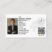 Paspoort Reisbureau Wereldkaart Boarding Pass Visitekaartje (Achterkant)