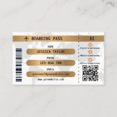 Paspoort Reisbureau Wereldkaart Boarding Pass Visitekaartje (Achterkant)