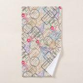 Paspoort reisstempels bad handdoek (Handdoek)