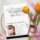 Paspoort Reizen Bestemming Bruiloft Folie Kaarten