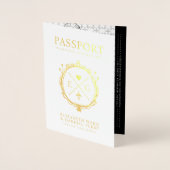 Paspoort Reizen Bestemming Bruiloft Folie Kaarten (Voorkant)
