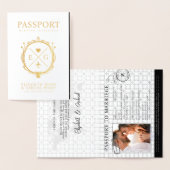 Paspoort Reizen Bestemming Bruiloft Folie Kaarten (Display)