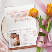 Paspoort Reizen Bestemming Terracotta Bruiloft