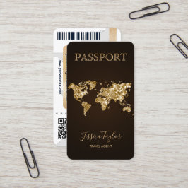 Paspoort Reizen Make-up Wereldkaart Boarding Pass Visitekaartje