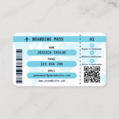 Paspoort Reizen Make-up Wereldkaart Boarding Pass Visitekaartje (Achterkant)