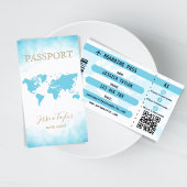 Paspoort Reizen Make-up Wereldkaart Boarding Pass Visitekaartje