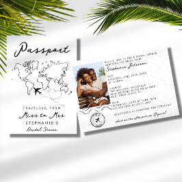 Paspoort Reizen Miss naar Mrs Photo Vrijgezellenfe Kaart