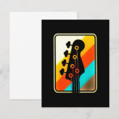 Paspoort | Retro  gitaarspeler Bedankkaart (Voorkant / Achterkant)