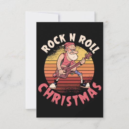 Paspoort | Rock N Roll Kerstmis RSVP Kaartje (Voorkant)