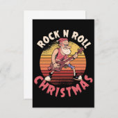 Paspoort | Rock N Roll Kerstmis RSVP Kaartje (Voorkant / Achterkant)