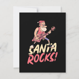 Paspoort Santa Rocks Guitar Bedankkaart