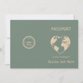 Paspoort Save the Date – Sage & Beige | Rustic Kaart (Achterkant)