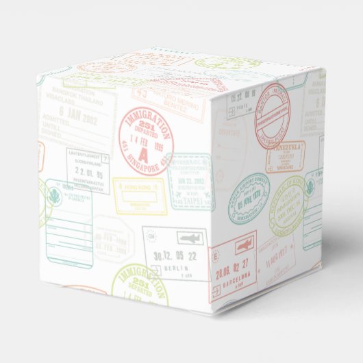 Paspoort Stempel Pastel Up & Away Party Favor Boxe Bedankdoosjes (Achterkant)