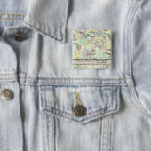 Paspoort Stempel Print Knop Vierkante Button 5,1 Cm (In situ)