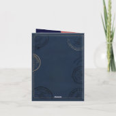 Paspoort Stijl 50ste Verjaardag Reizigers Thema Bedankkaart (Achterkant)