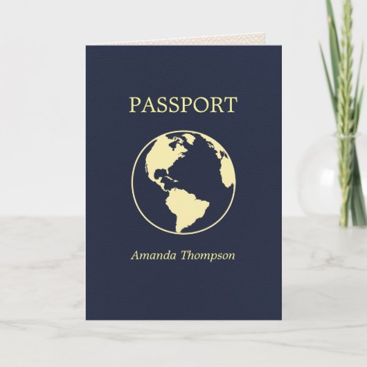 Paspoort thema verjaardagsfeestje (Voorkant)