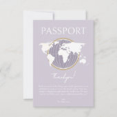 Paspoort Travel Baby shower Dank u kaart (Voorkant)