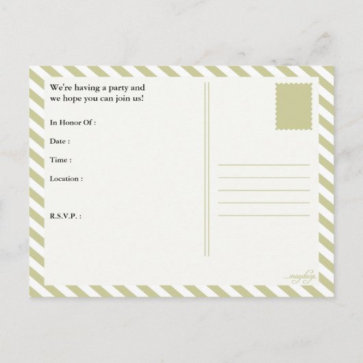 paspoort van de afstuderen uitnodiging briefkaart (Achterkant)