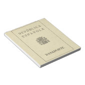 Paspoort van de oude Spaanse Republiek (sepia-papi Notitieblok (Schuin)