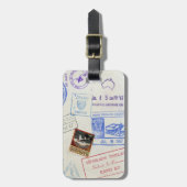 paspoort Visa Stamps Bagagelabel (Voorkant verticaal)