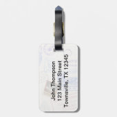  paspoort Visa Stamps Bagagelabel (Achterkant verticaal)