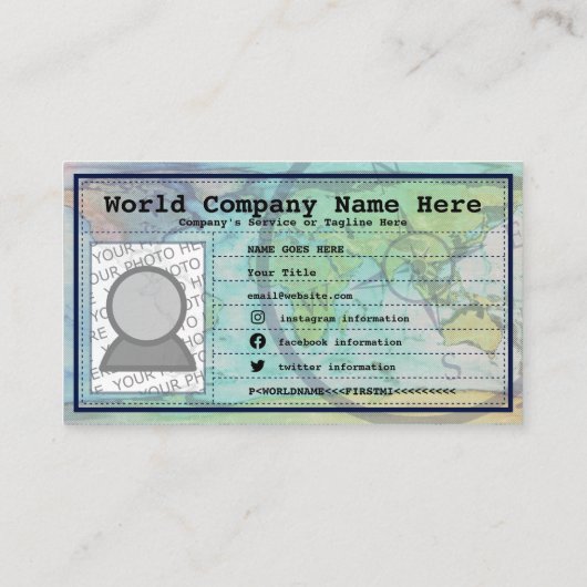 paspoort visitekaartje (Achterkant)