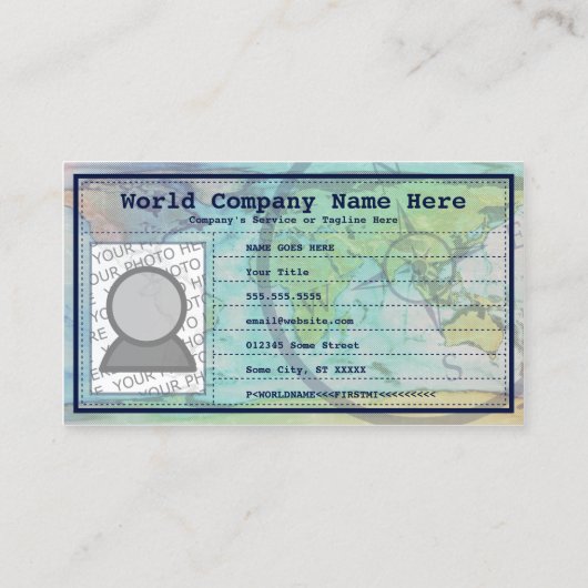 paspoort visitekaartje (Achterkant)