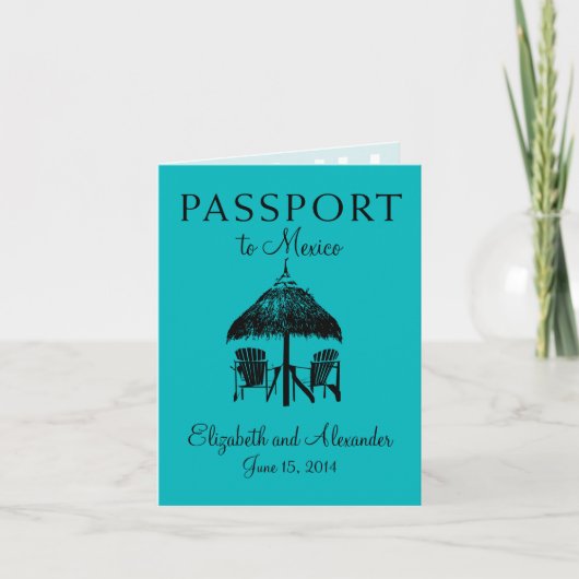 Paspoort voor Cancun Mexico Huwelijk (Voorkant)