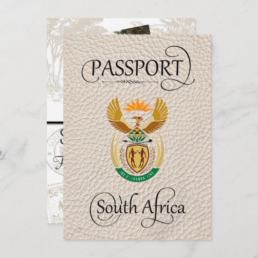 Paspoort voor Ivoorkust in Zuid-Afrika Save The Date (Voorkant / Achterkant)